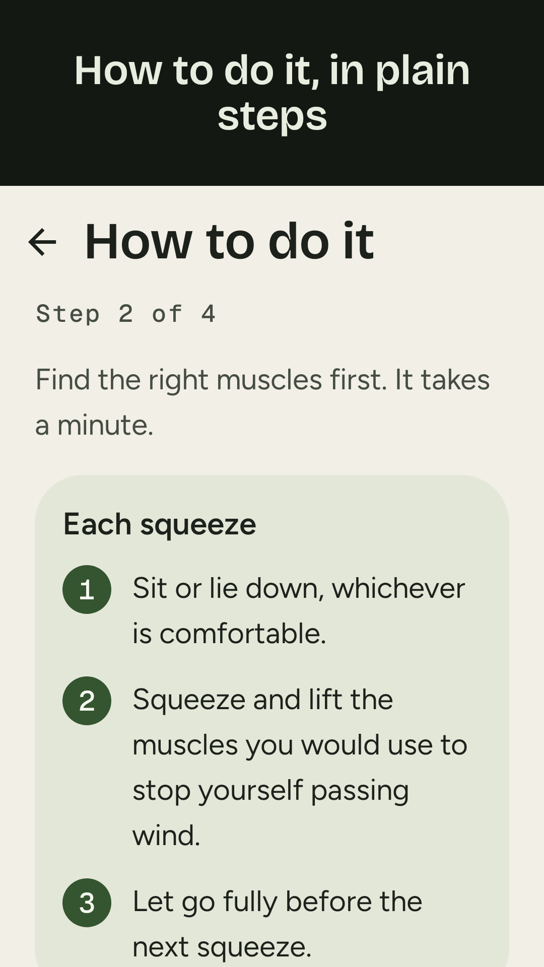 The How to do it steps